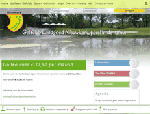 Tablet Screenshot of golfclublandgoednieuwkerk.nl